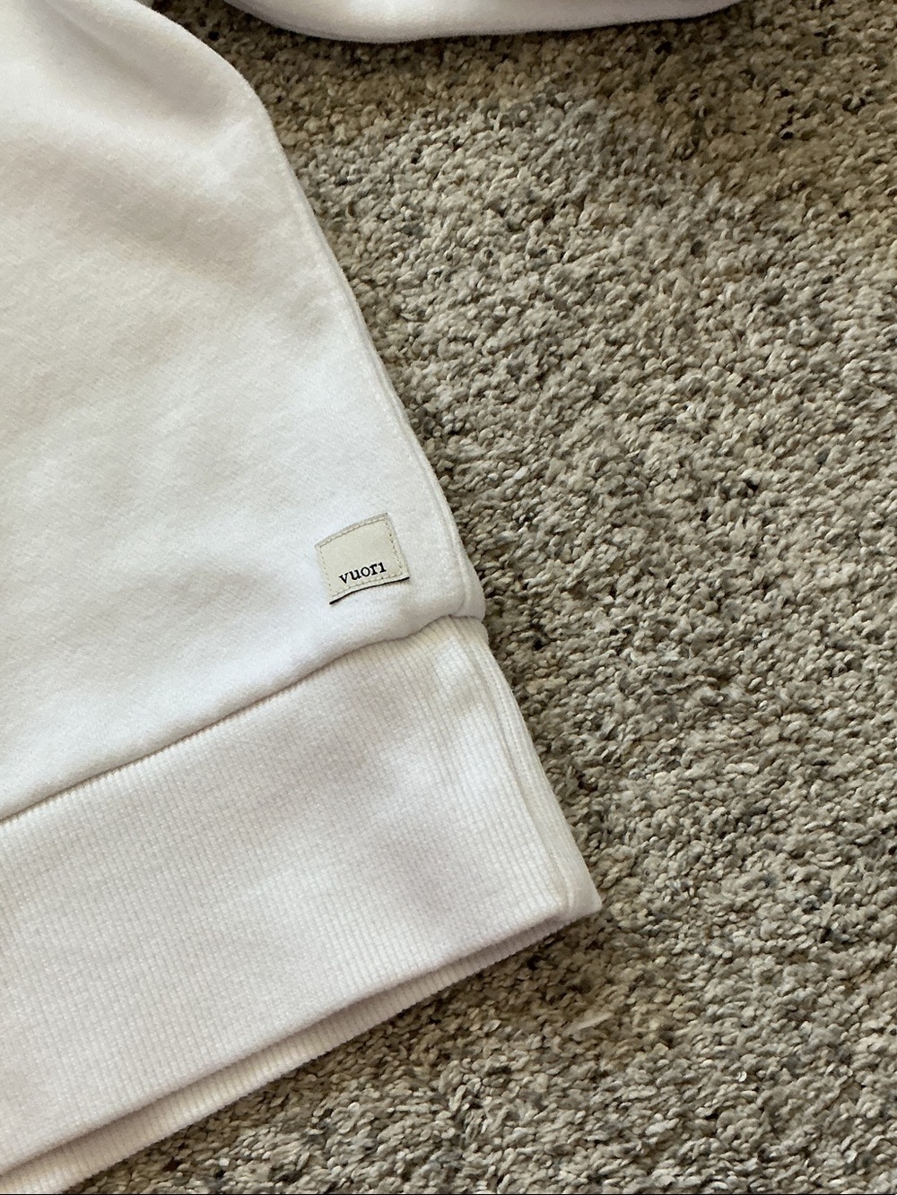 Vuori Restore Half-Zip Hoodie ~ White - Picture 7 of 12